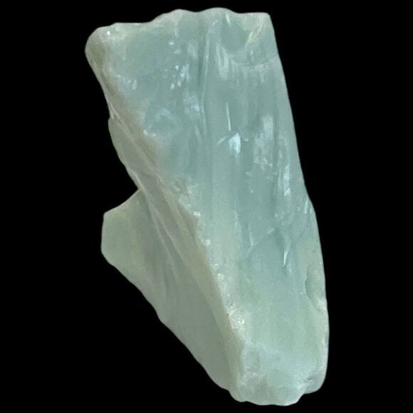 Light Green Art Glass Cullet Glowing Manganese Slag Glass #4GX280 - Picture 3 of 7